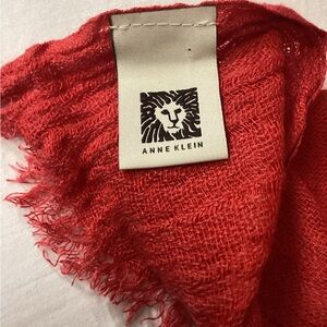 Anne Klein Red Knit Scarf